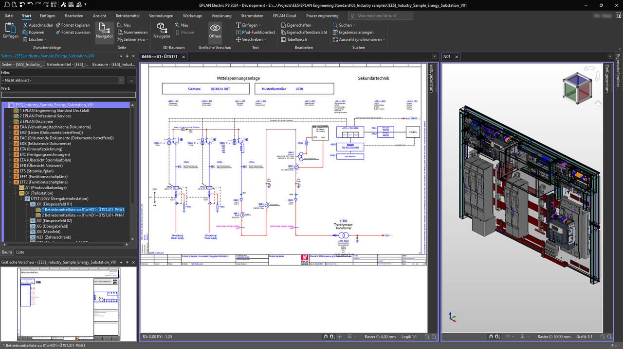 Energy pathways for a transformer station