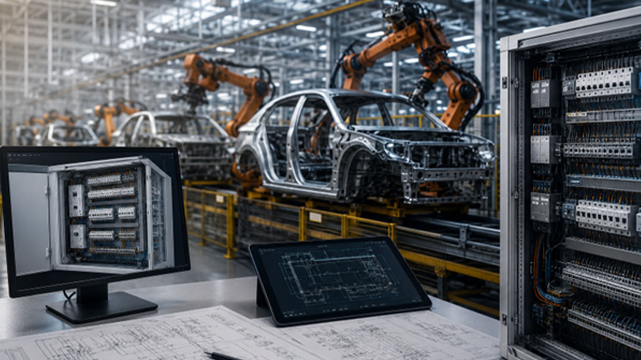 Progettazione elettrica degli impianti di produzione automotive: standardizzare per costruire meglio