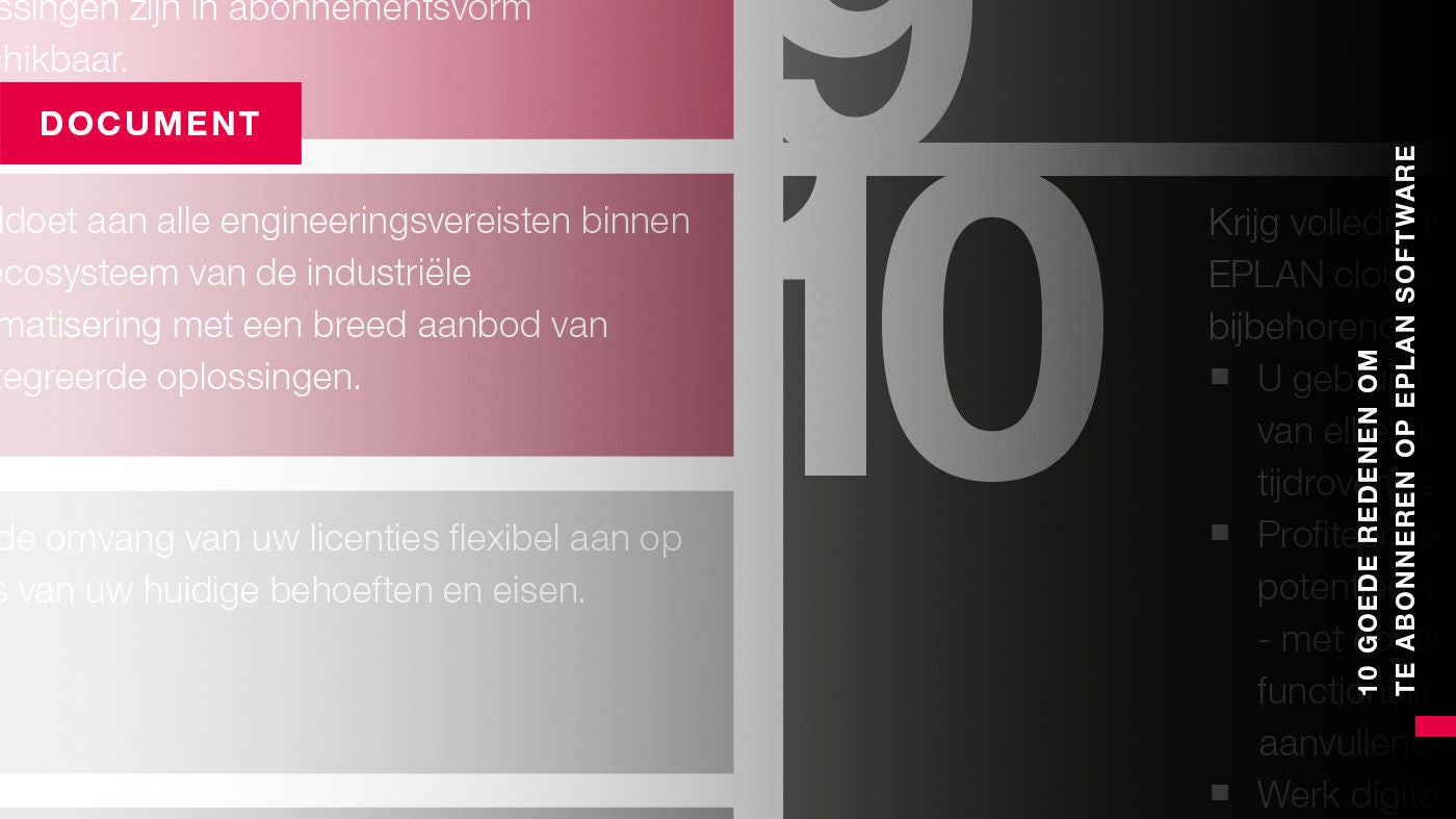 10 goede redenen om te abonneren op Eplan software