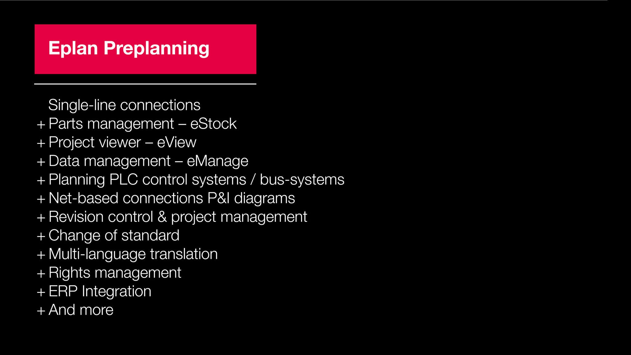 Eplan Preplanning new functionalities