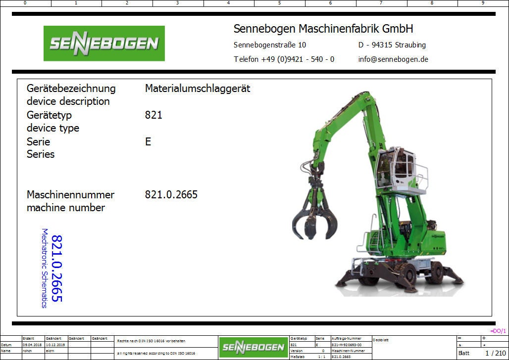 Für jede Maschinenbaureihe wurden Makros erstellt und sämtliche Optionen im EEC erfasst. © SENNEBOGEN Maschinenfabrik GmbH