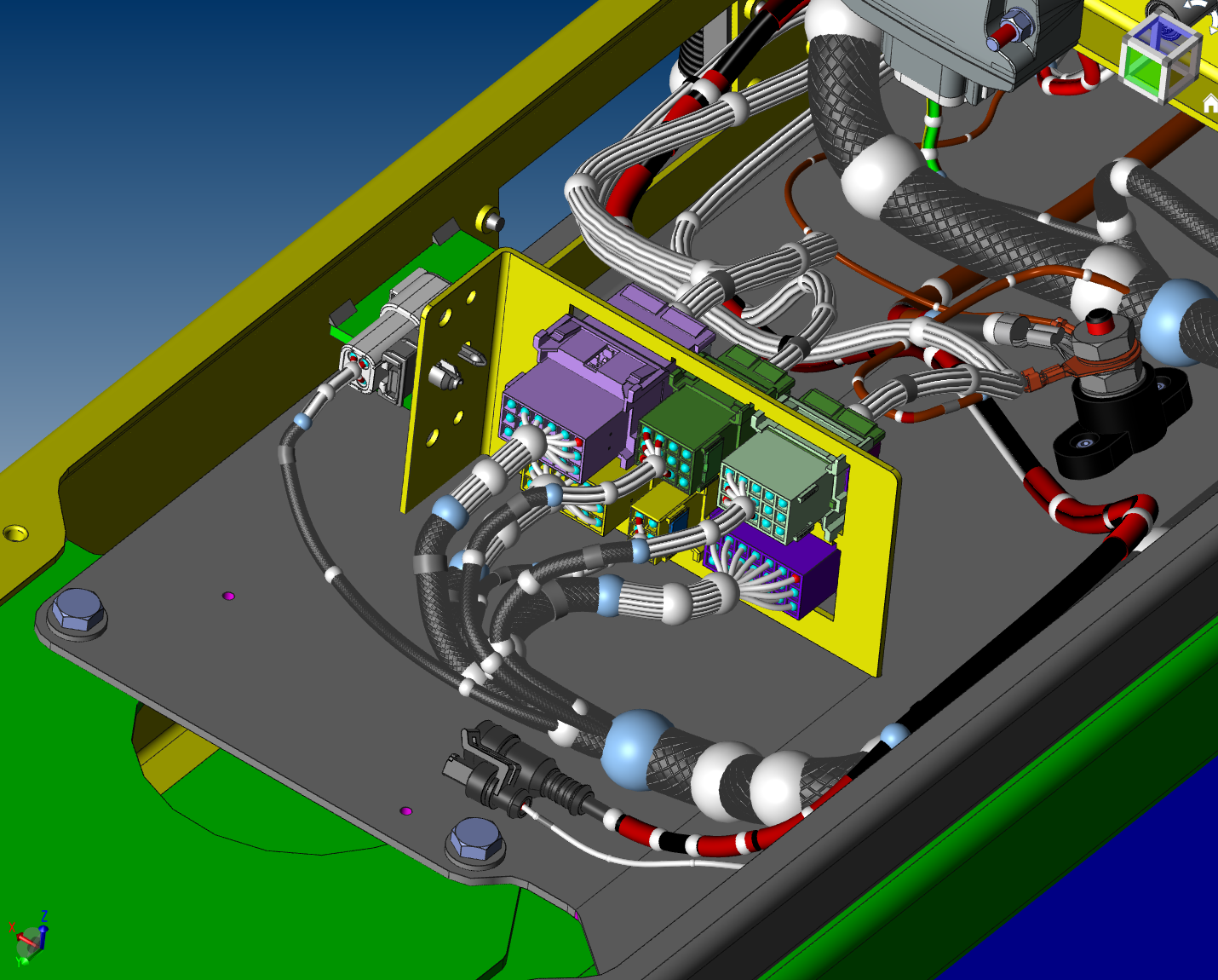 bomag kabelbaumkonstruktion