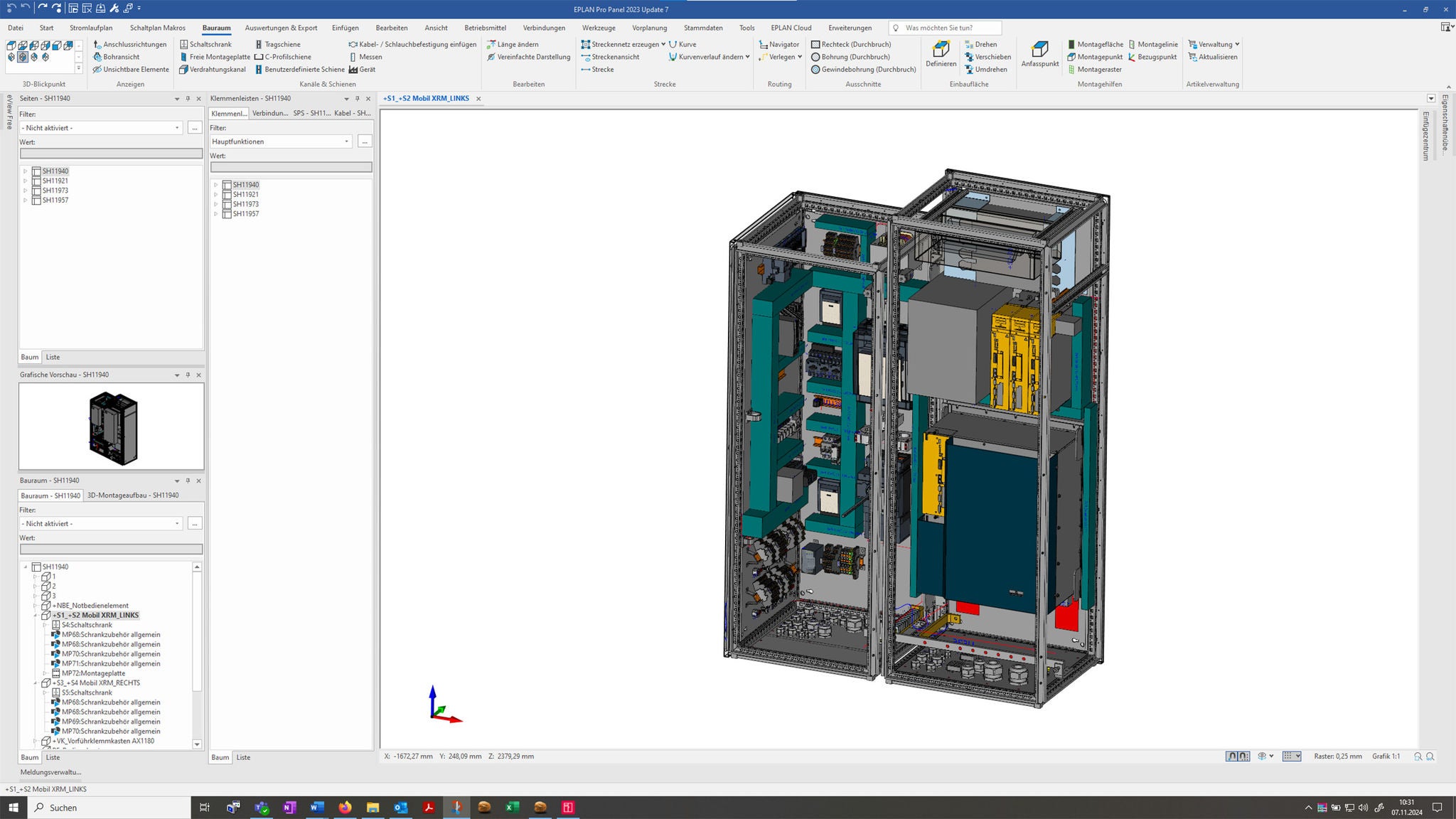 Eplan Pro Panel für das Erstellen des digitalen Zwillings der UNTHA-Anlagen.