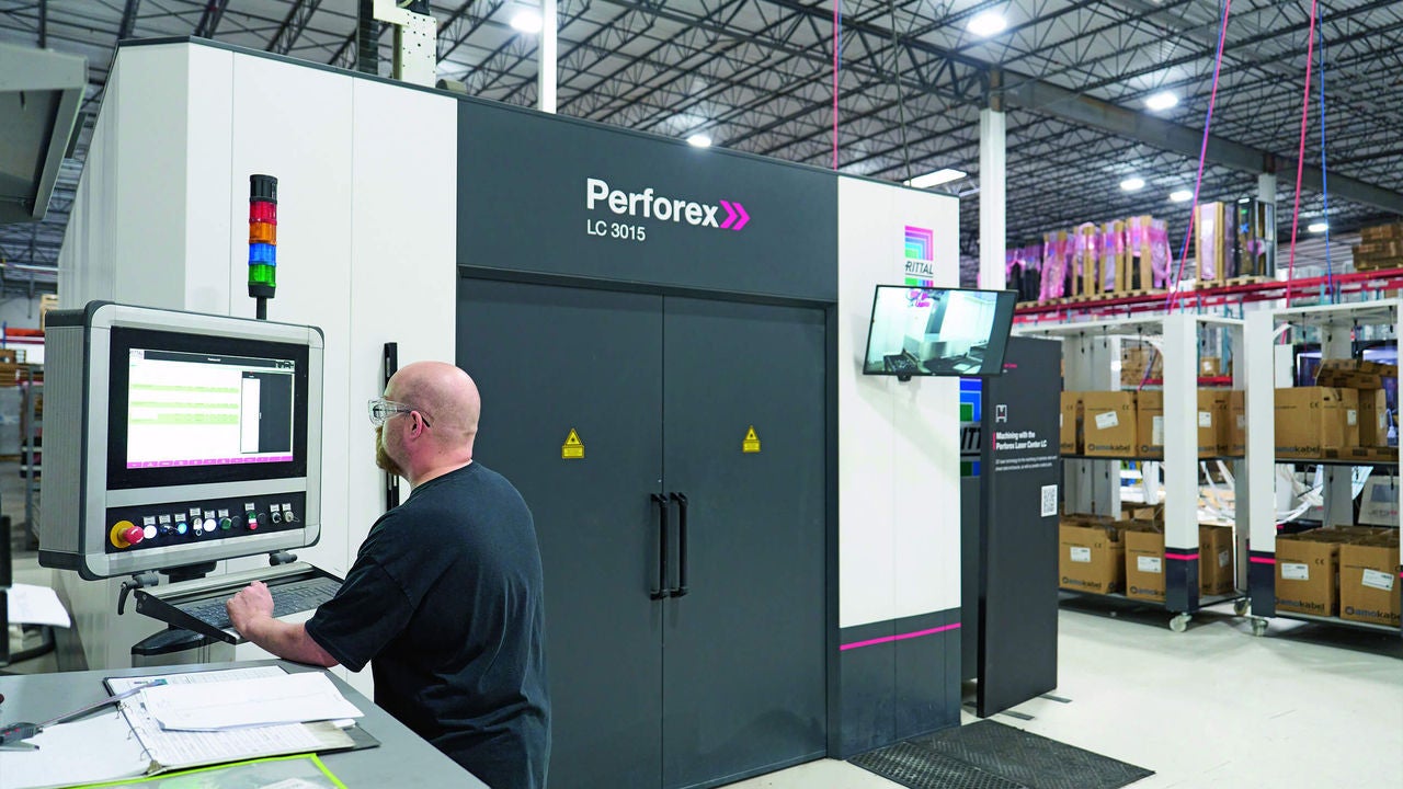 Perforex LC laser centre is ideal for the automated mechanical modification