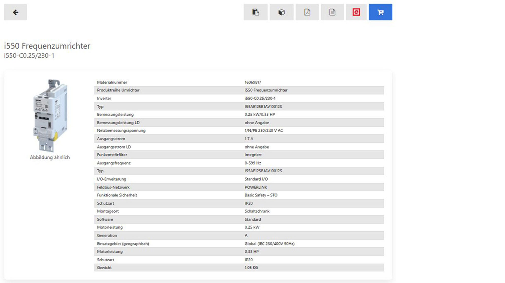 Lenze EASY Product Finder zur Produktsuche