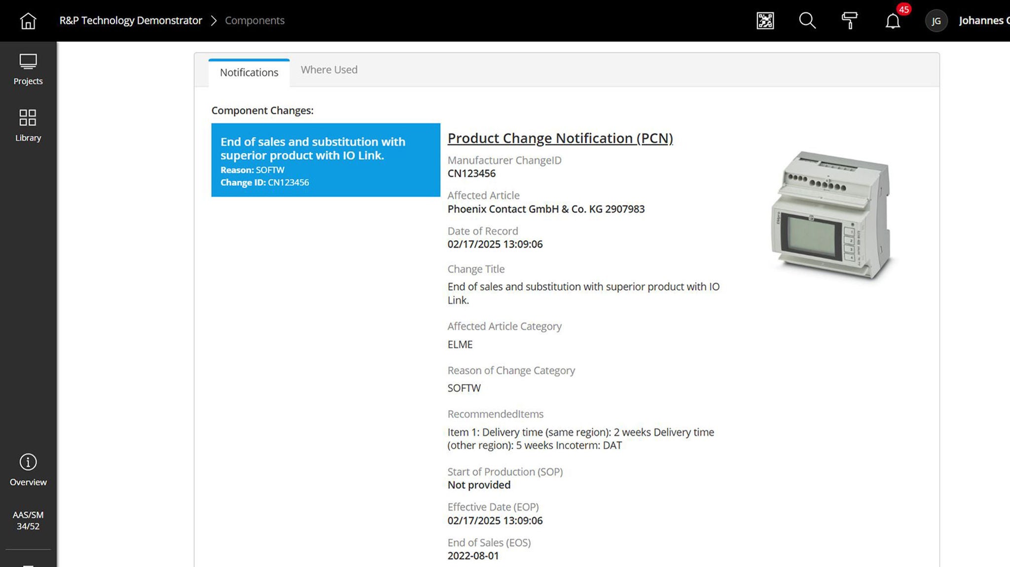 More transparency in engineering: Perfectly synchronised component changes