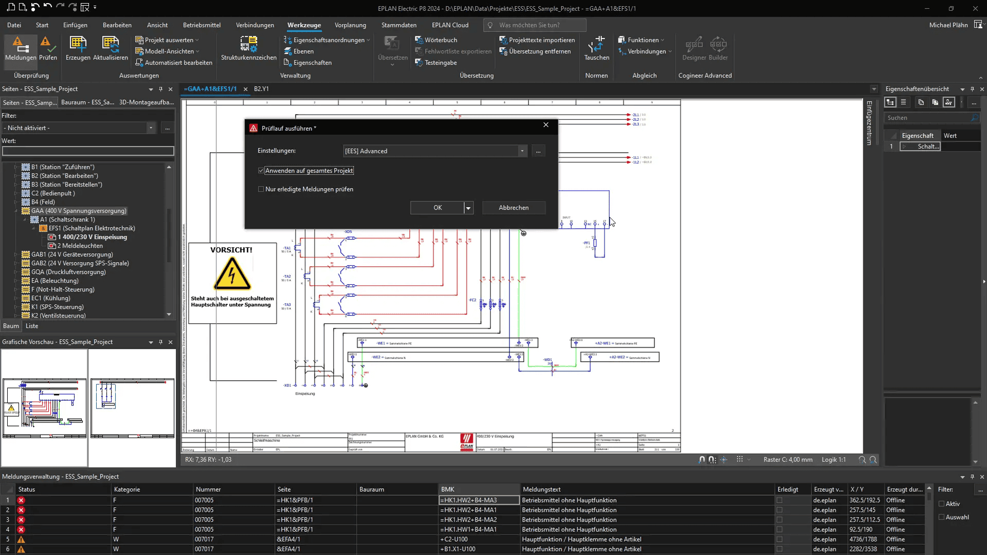 Prüfläufe in Eplan - Systemintegratoren im Anlagenbau