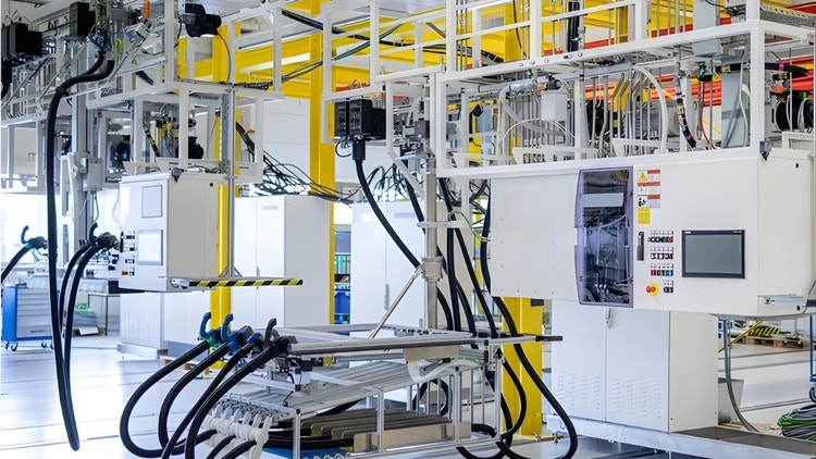 Um sistema de enchimento da Dürr Somac.