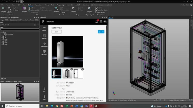 Mais de um terço de todos os dados no Eplan Data Portal - por exemplo, da Rittal - já utilizam o novo padrão de dados de alta qualidade.