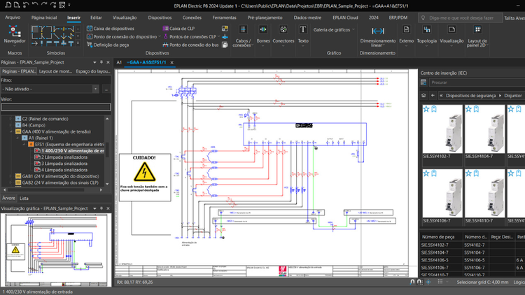 O Centro de Inserções da nova Plataforma Eplan