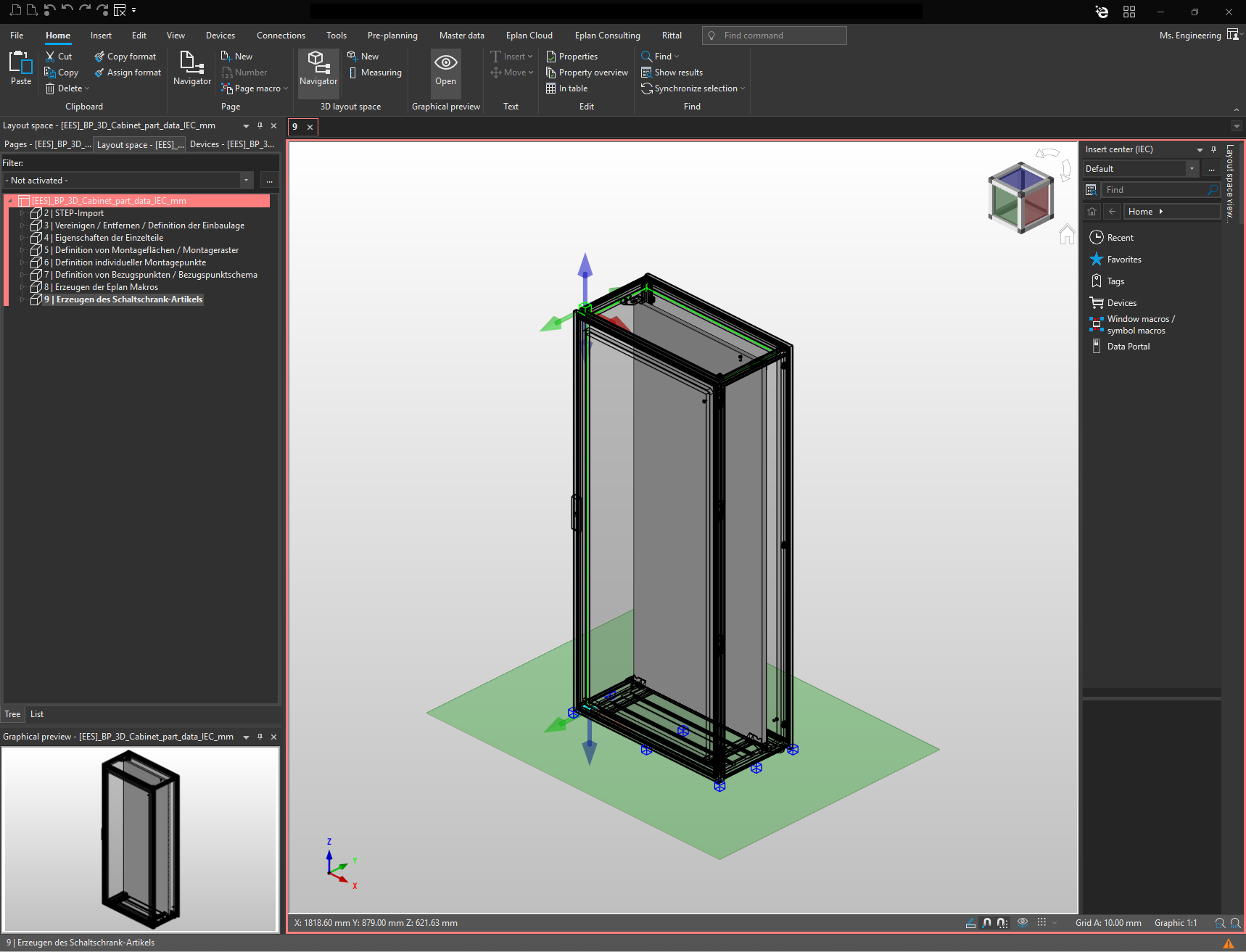 Erstellung von 3D-Schaltschrank Artikeldaten