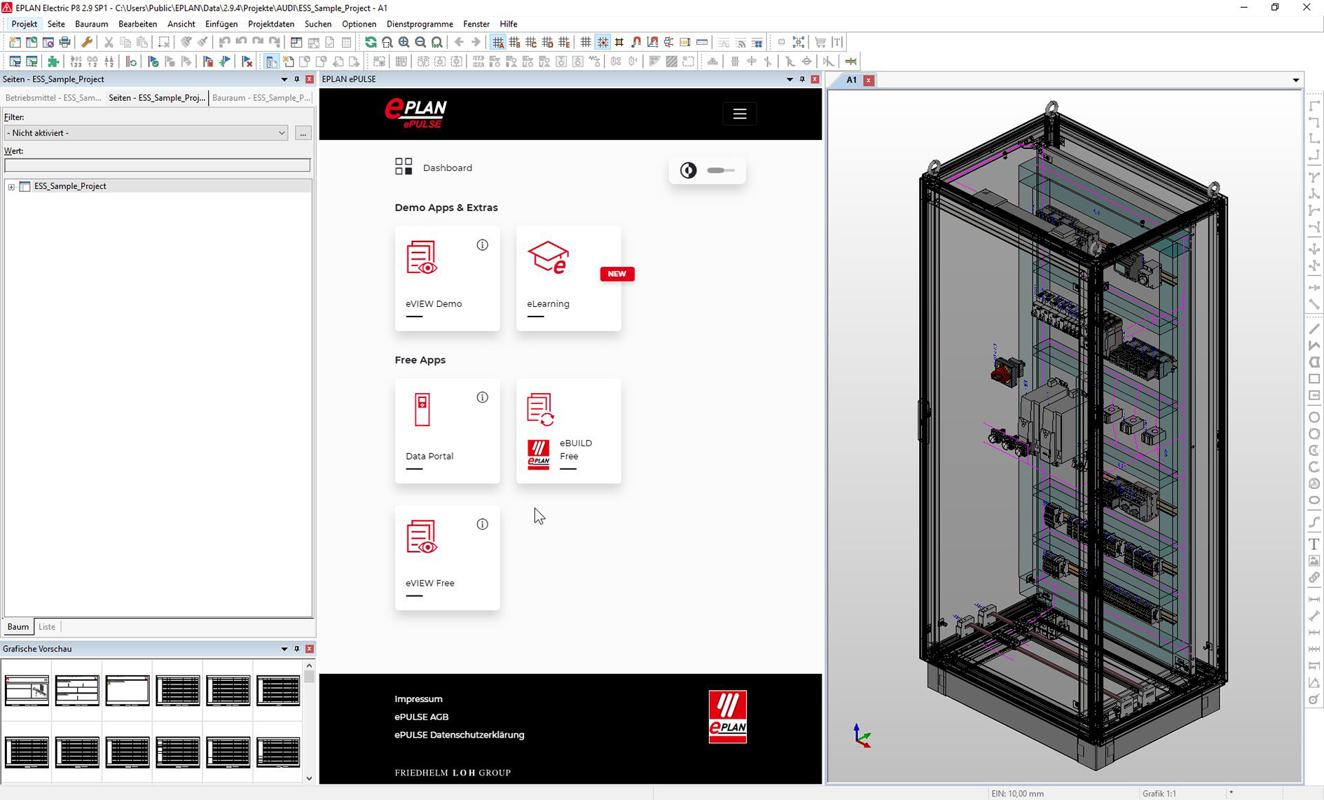 Eplan Data Portal Bedienoberfläche