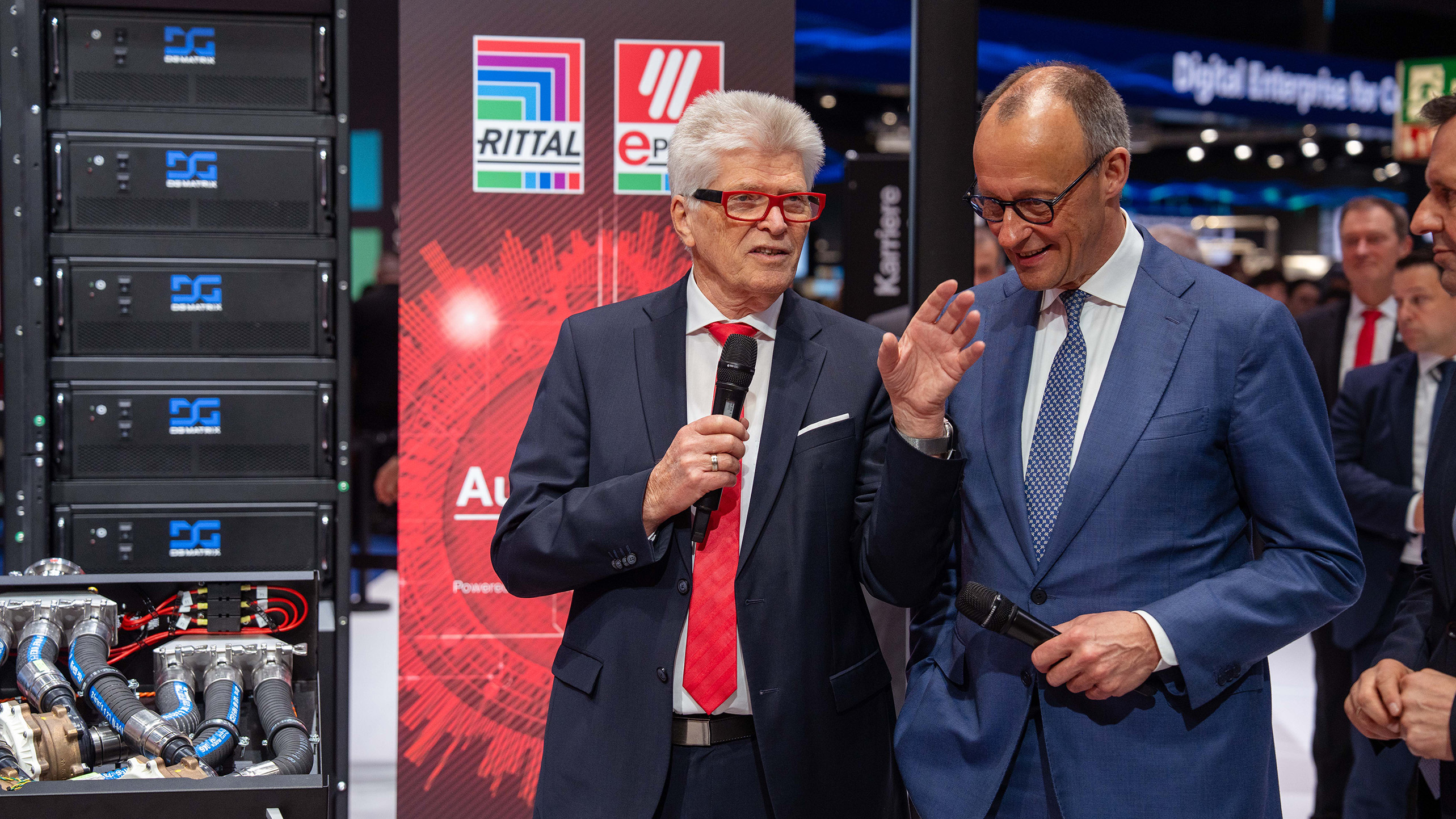 Hannover Messe: German Chancellor visit Rittal and Eplan