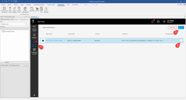 EPLAN Data Portal Chrome rozsireni stazeni artiklu