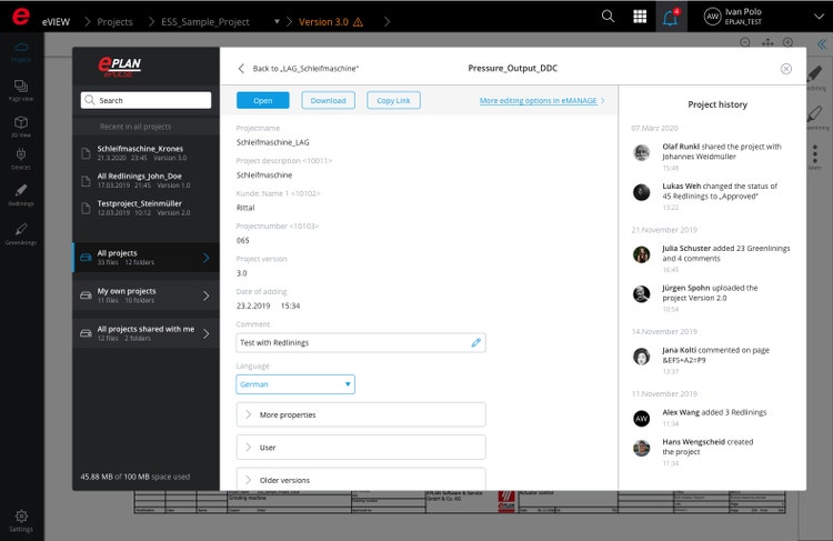 Mockup eView Konzept