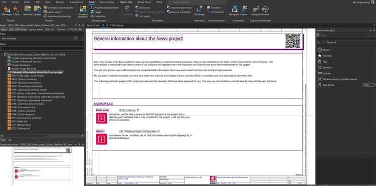Informationen Eplan News Project