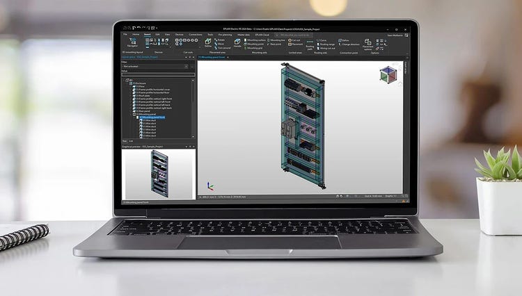 Laptop mit Eplan Pro Panel 2024 Beta