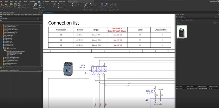 Mechanische Kabel-Durchführung Eplan Plattform 2025