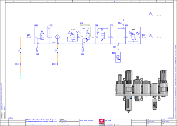 Fluiddiagramm Eplan Electric P8