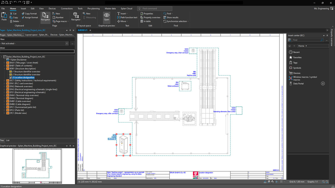 eplan preplanning graphical entry