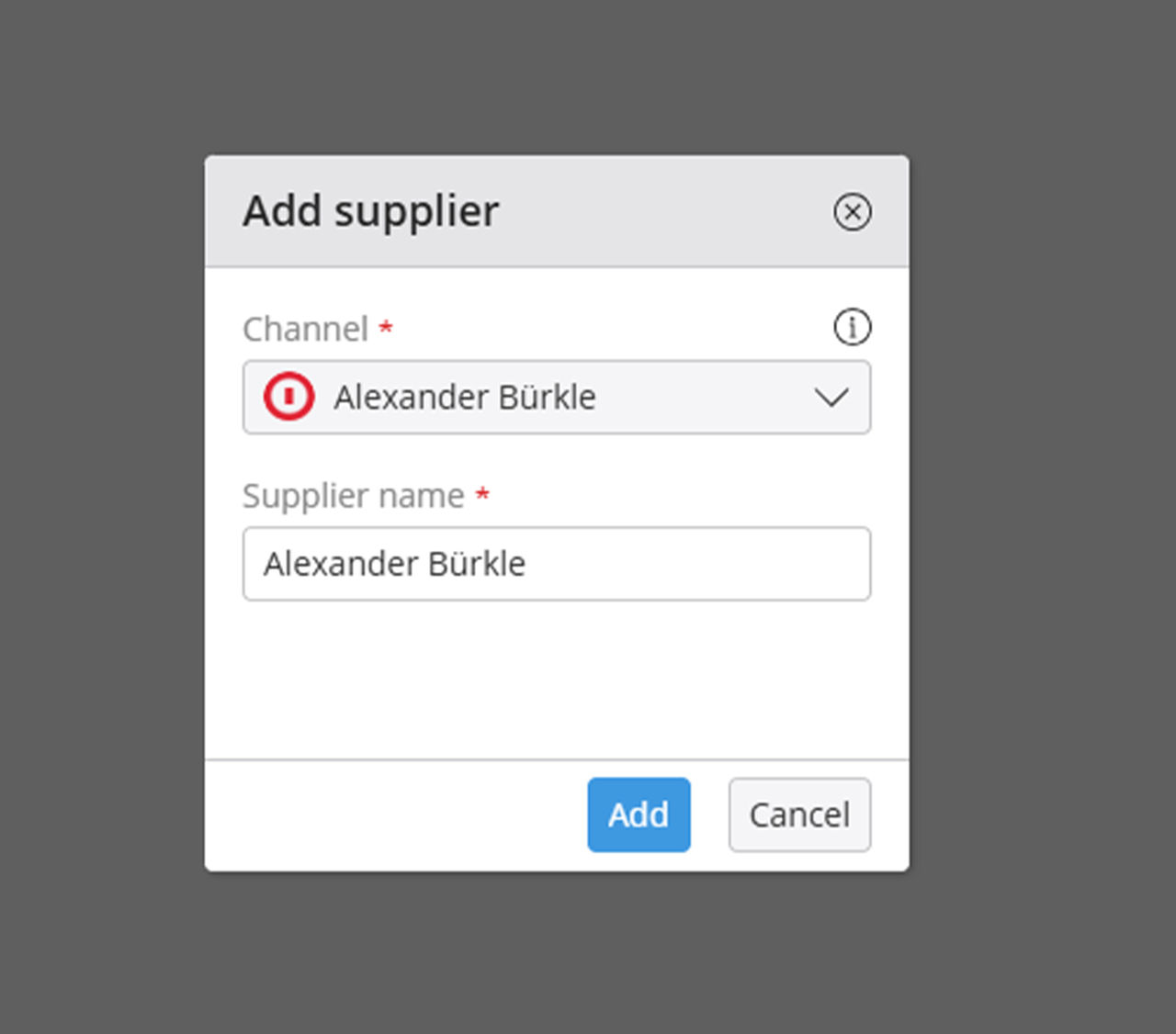 Add new suppliers