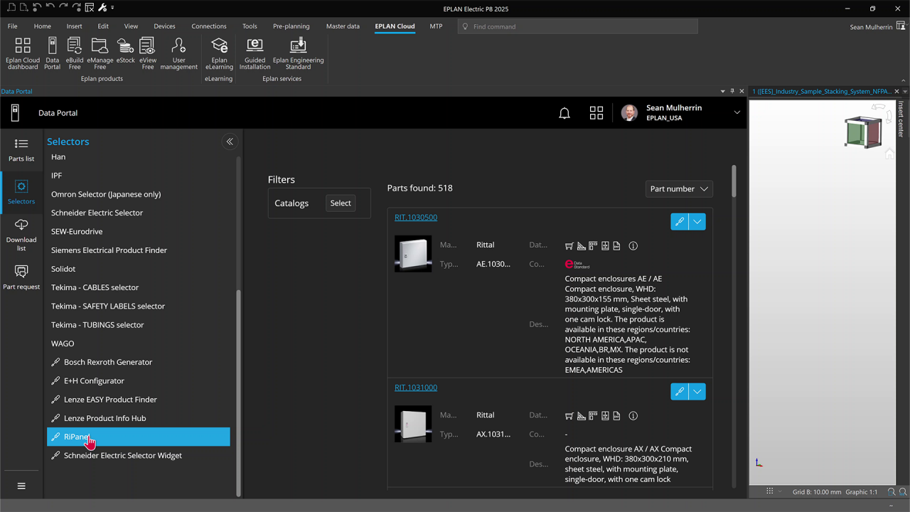 Product selectors integrated